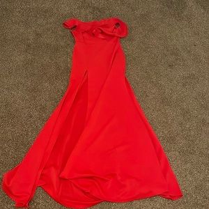 Simple Elegant High Slit Gown